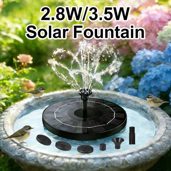 Mini Solar-Powered Floating Waterfall Fountain for Garden Pond, Bird Bath, or Pool Decoration – Self-Contained Pump with Gentle Cascading Flow, Ideal for Outdoor Wildlife and Patio Ambience