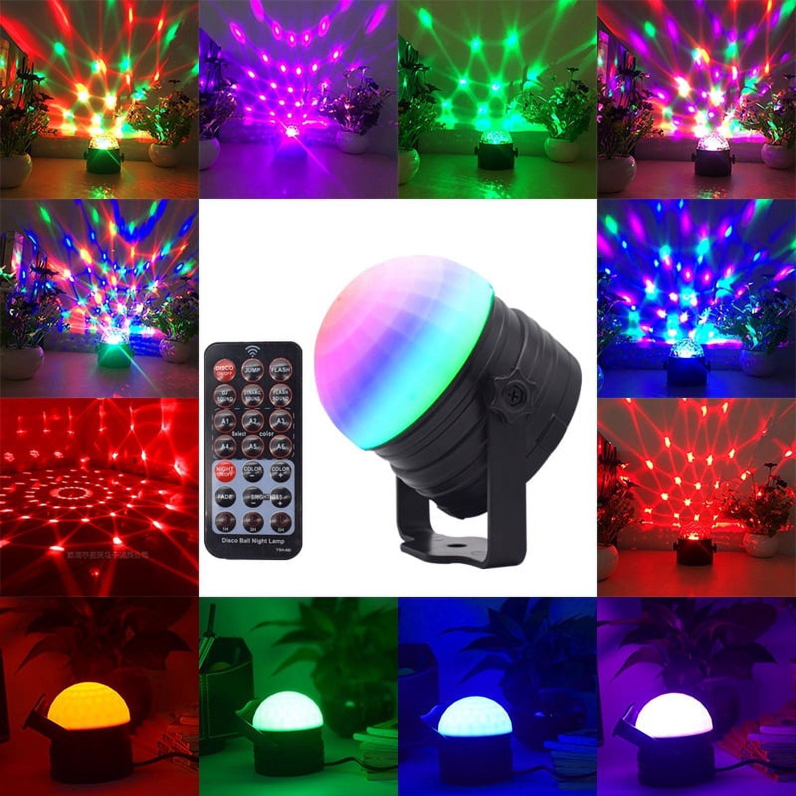 Mini Sound Remote LED Magic Ball Light DJ Lighting Disco Ball Strobe