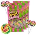 thumbnail image 1 of Mini Sour Carnival Lollipops, Carnival Candy, 7 Count per Bag, Pack of 3, 2.9 Ounces per Bag, 1 of 5