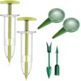thumbnail image 1 of Mini Sowing Seed Dispenser 5 Different Settings Manual Sower Seed Spreader with 2 Transplanting Tools Garden Seeding Dispenser Gardening Supplies (2 Yellow 2 Green), 1 of 8