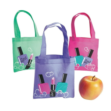 Mini Spa Party Tote, Favor Bags, 12 Pieces