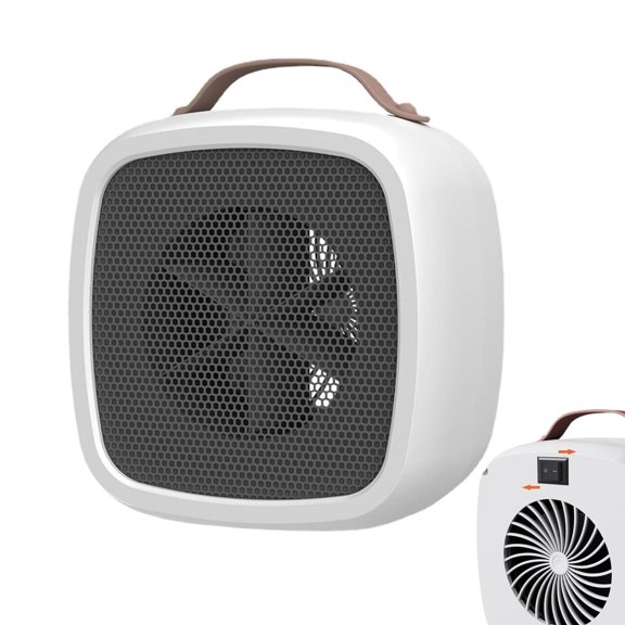 Mini Space Heater, Portable Desktop Electric Heater With Fast Heating, Compact Design For Office, Home, Bedroom, White - Us Plug