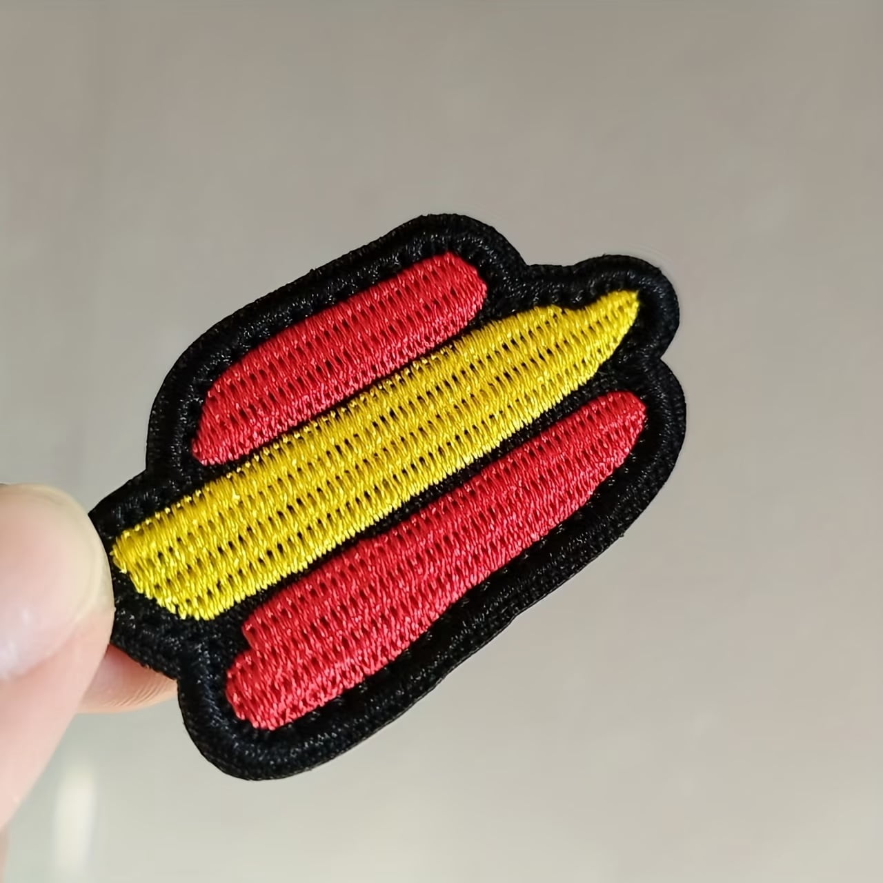 Mini Spain Hamburger Tactical Patch - Hook and Loop Applique for Jackets, Jeans, Clothes, Backpacks, and Tote Bags