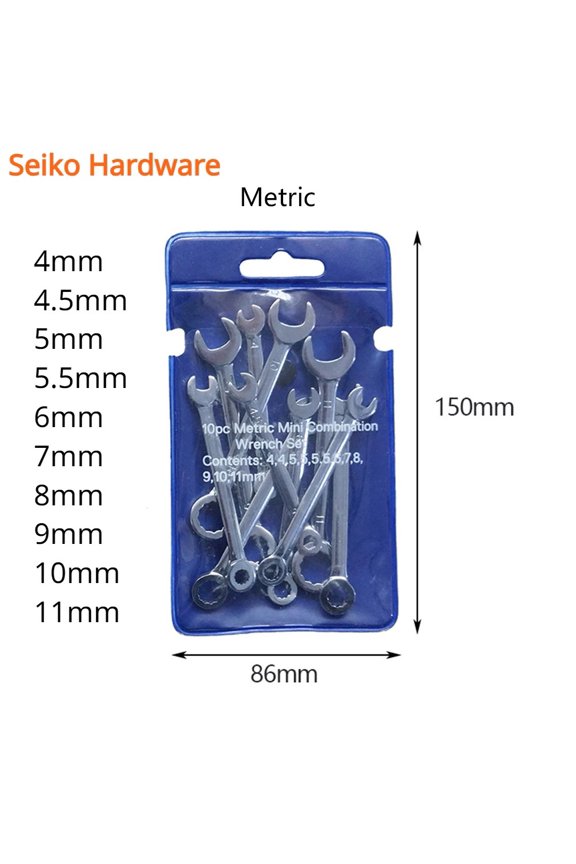 Mini Spanner Wrenches Set Hand Tool Key Ring British Metric For Repairs