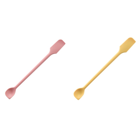 Mini Spatula Silicone Small Makeup Spatula Set Double End Heat Reusable Beauty Lotion Stirrer Spatula Tiny Spoon For Kitchen Cooking Cosmetic Jars Kitchen