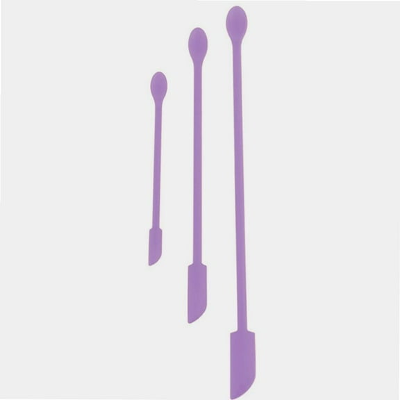 Mini Spatula Silicone Spatula Set - 3 Counts Small Makeup Scrapers for Cosmetics, Reusable Beauty Tiny Tools, Thin Jar Scraper, Get the Last of the Makeup Out of the Bottle