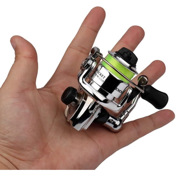 Mini Spinning Reel, 4.3:1 Gear Metal Fishing Reel, Ultra Smooth Powerful Spinning Fishing Reels with Reversible Handle, Compact Reel for Carp Bass Trout Freshwater Saltwater Fishin