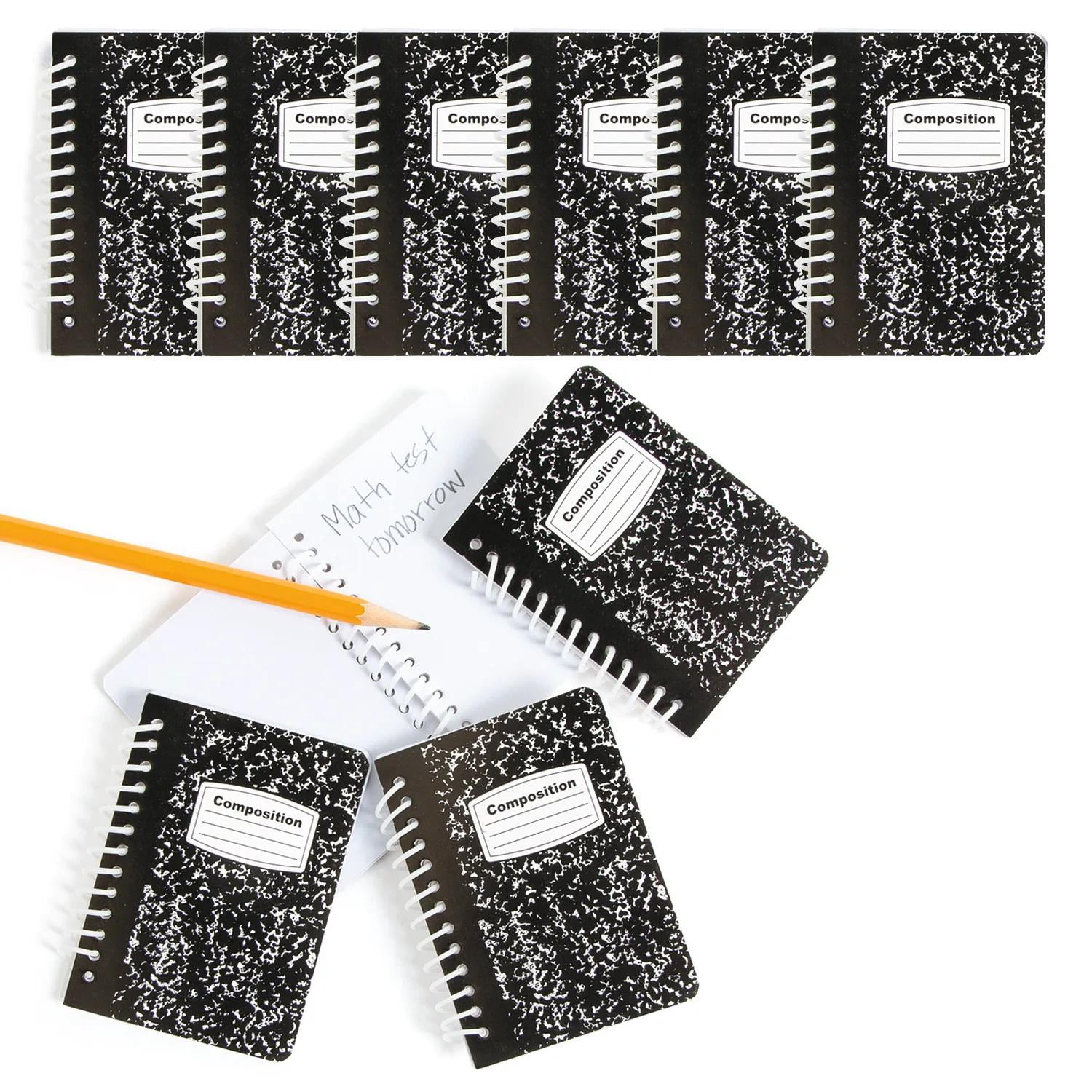 2 1/2" x 3 1/2" Bulk 144 Pc. Mini Black & White Paper Spiral Notebooks