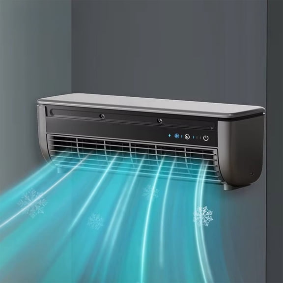 Mini Split Air Conditioner No Drill Wall,Portable Wireless Wall Mounted Cooler with Remote,3 Speed Cooling Fan for Kitchen Bedroom,Small Spaces Office Ductless AC Unit