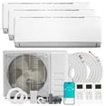 thumbnail image 1 of PHILODECO 3 Zone 12000+18000+18000 BTU Wi-Fi Mini Split AC/Heating System,20 SEER2 Ductless AC,36000 BTU Split Air Conditioner with Pre-Charged Condenser, Heat Pump & 25Ft Line Set, 208-230V, 1 of 8