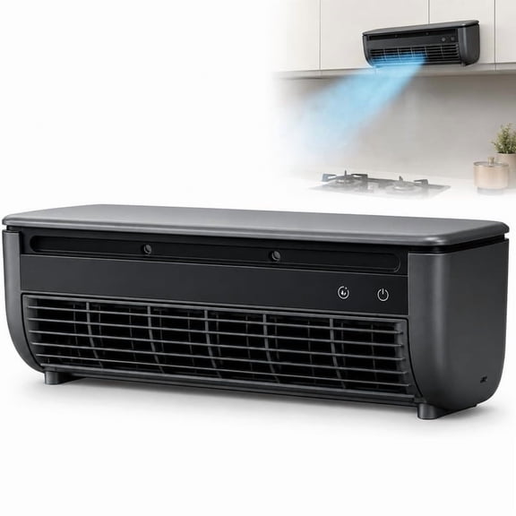 Mini Split Air Conditioner, Wall Mounted Ductless Portable AC Unit with Remote Control, 3 Speed Cooling Fan for Bedroom, Kitchen, Office and Small Spaces (Black)