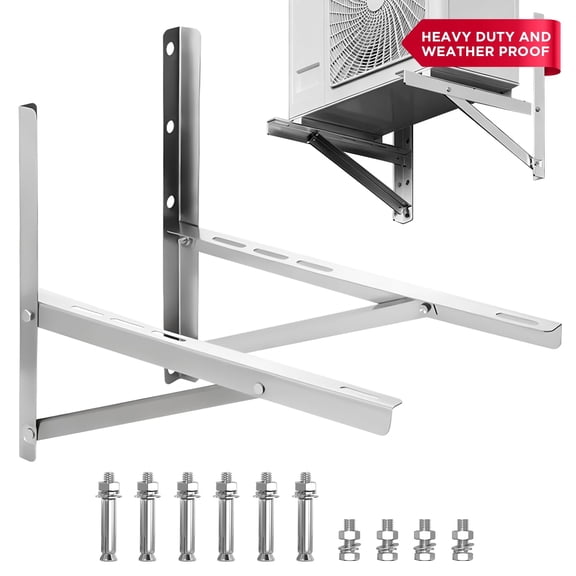AOBAIWO Mini Split AC Wall Mount Bracket 600 Lbs Heavy Duty Adjustable Stainless Steel for 9000-36000 BTU