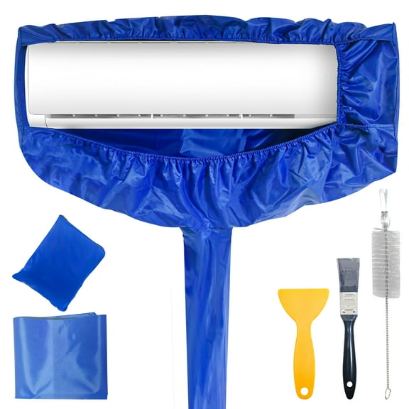 Mini Split Cleaning Bag, Mini Split Cleaning Kit for 27-43 in Systems, One-piece Air Conditioner Cleaning Cover with Wall Coverings, Easy to Install