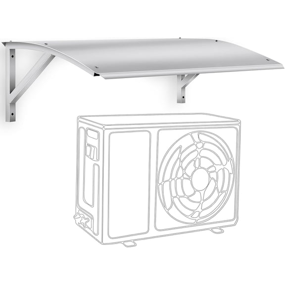 Mini Split Cover for Air Conditioner AC Units Protection Shade Compressor Awning Galvanised Steel Heat Pump Cover for Outside Units Canopy UV Rain Snow Protection Sheet