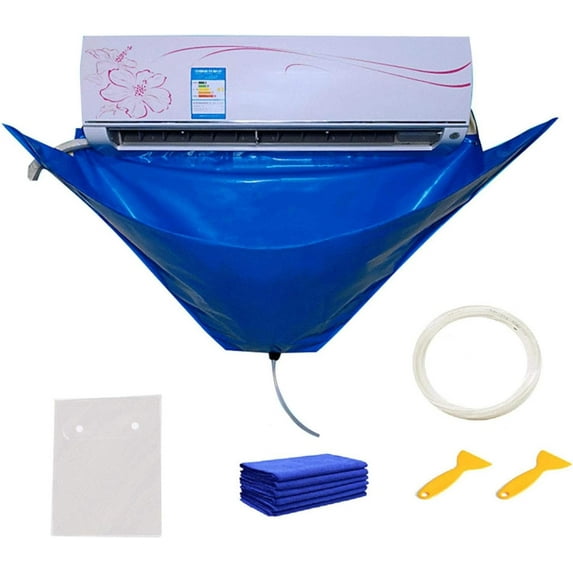 Mini Split Guardian, Air Conditioner Cleaning Cover, Waterproof Design for Indoor Units, Reusable Durability Double Layer Fabric, Professional Use Tools, Wall Mounted System Drain