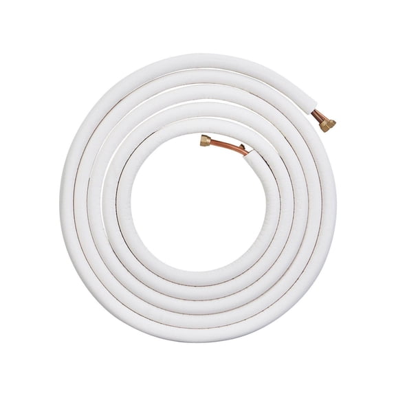 Mini Split Line Set 25FT - 1/4" & 1/2" Copper, HVAC Tubing Kit with Insulation & Accessories