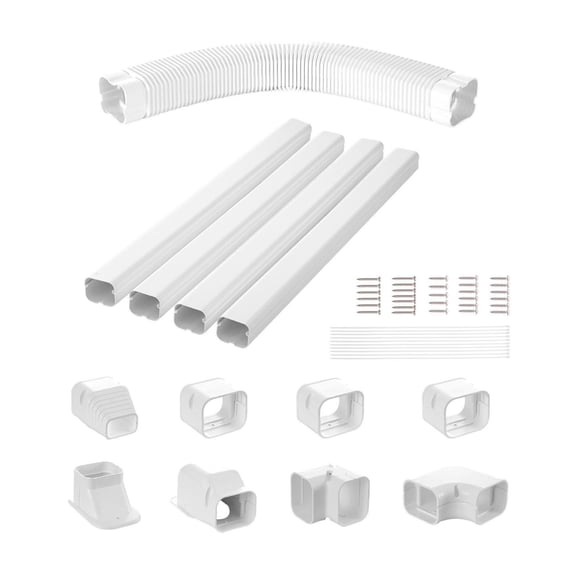 Mini Split Line Set Cover 3 Inch, 17.6Ft AC Line Cover Kit