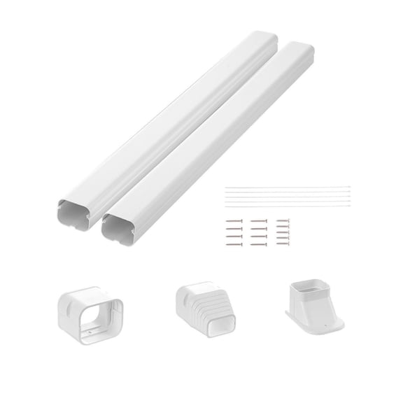 Mini Split Line Set Cover 3 Inch - 7.4Ft PVC AC Cover Kit