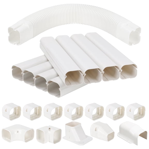 Mini Split Line Set Cover 3“ W 13.5 FT L For Ductless Air Conditioners and Heat Pumps