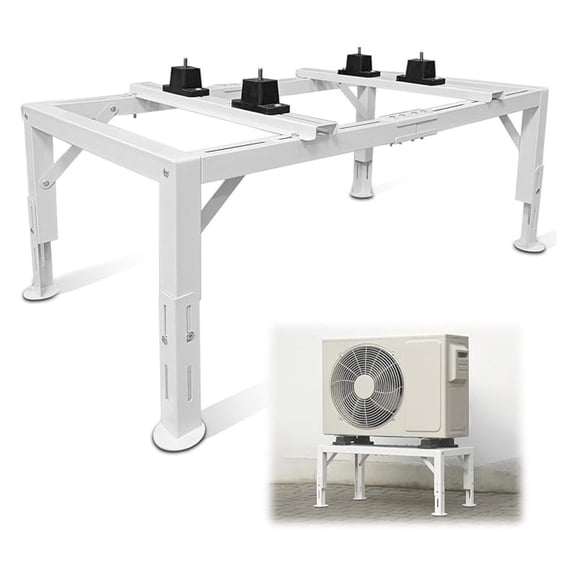 Mini Split Stand, Heavy Duty Adjustable Mini Split Ground Stand for 9000-36000 BTU Ductless Air Conditioners Heat Pumps, 440LBS Load Capacity