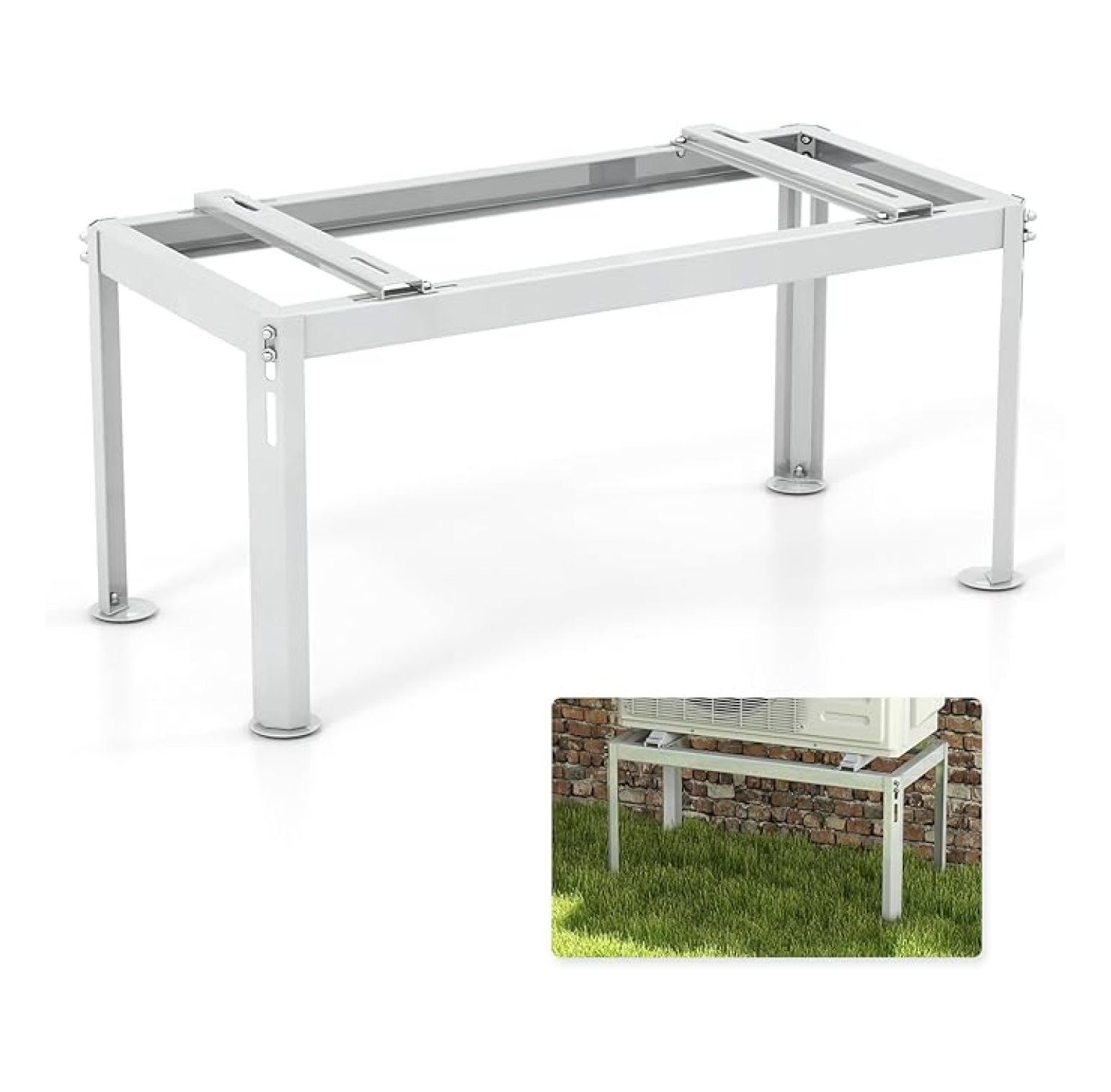 Mini Split Racks Mini Split Stand, Outdoor Unit Bracket with Adjustable Height, Width ...