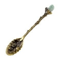 thumbnail image 1 of Mini Spoons, Coffee Espresso Spoon, Vintage Tea Spoon, Vintage Flower Carving Tea Coffee Dessert Spoon, Long Handle with Faux Crystal, Spoon Dinnerware for Tea & Cake Serving, 1Pc(Gold6,4.3x1.1"), 1 of 9