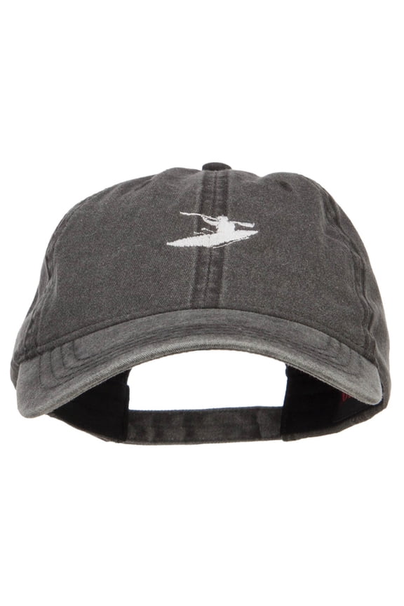 Mini Sports Kayak Embroidered Washed Cap - Black OSFM