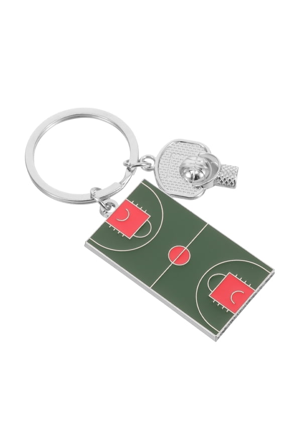 Mini Sports Style Basketball Court Keychain Pendant (basketball Court) Keychains Gifts Rings The