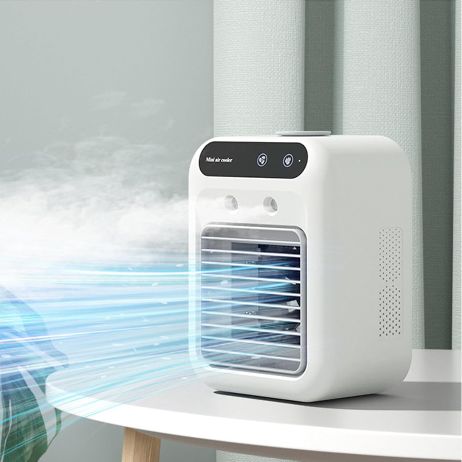 Mini Spray Air Conditioning Fan,Desk Fan with Cold Water Tank,Silent Desktop Cooling Fan, USB Rechargeable,Portable Home Office Car Small Air Cooler