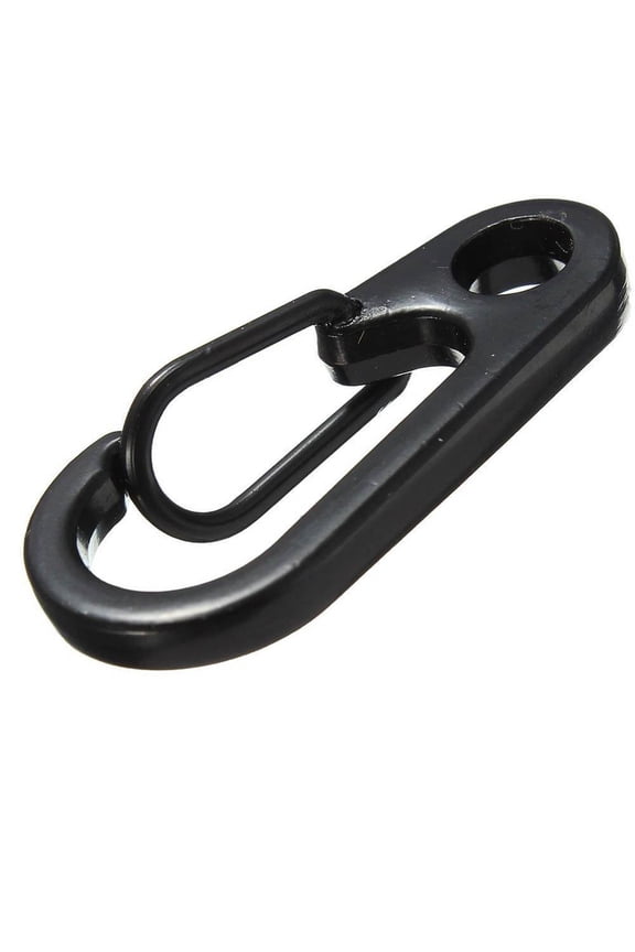Mini Spring Buckle Carabiner Clip for Keys, Made of Alloy with Nickel-Free Plating, Black, 15kg Load Capacity