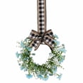 thumbnail image 1 of Mini Spring Candle Rings Wreaths Artificial Daisy Flowers Small Pillar Holder Wreath Summer Floral Wreath for Candle Farmhouse Porch Front Door Cabinets Table Decoration,Blue,9.1x9.1", 1 of 8