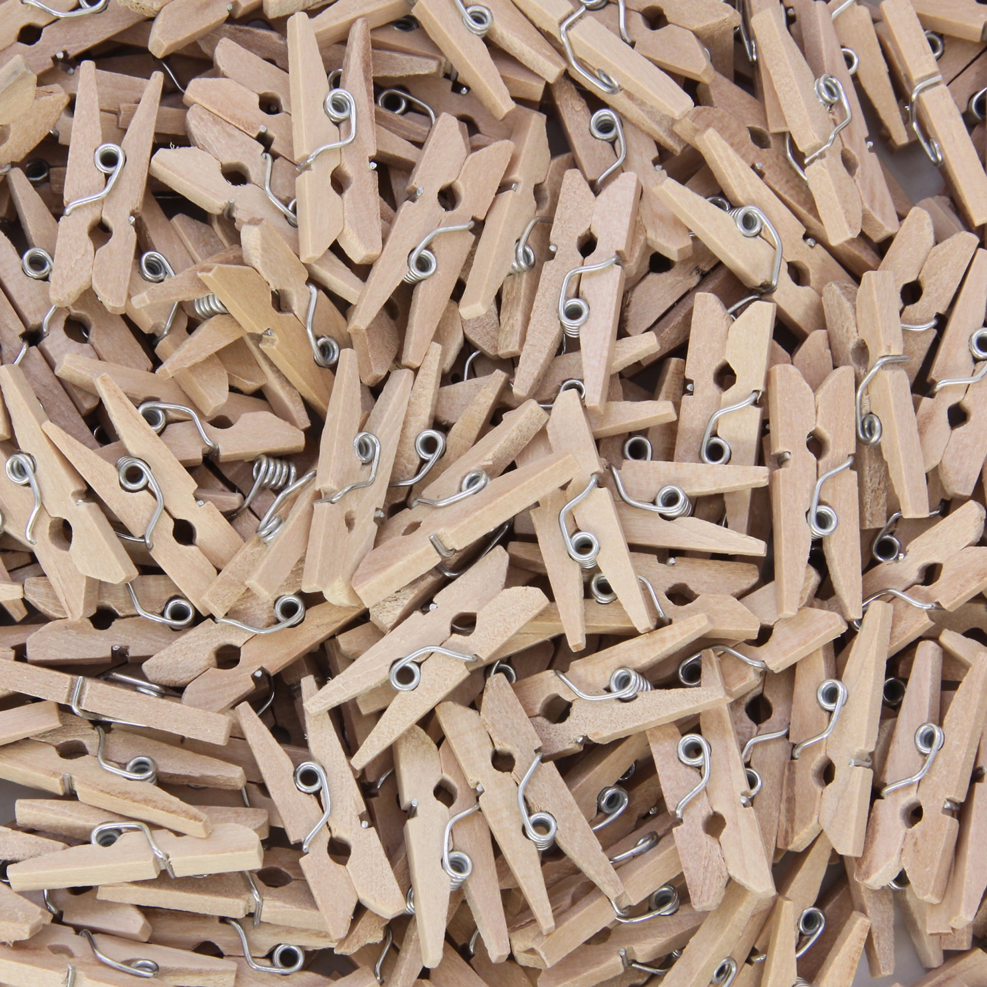 Spring Cloth Pin Mini Spring Clothespins Natural - 250 per pack, 6 packs - Walmart.com