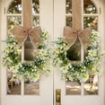 thumbnail image 1 of Mini Spring Wreaths, Artificial Daisy Flowers Small Pillar Holder Wreath, Spring Summer Floral Wreath for Candle, Farmhouse, Porch, Front Door, Cabinets, Table Decoration, White, 1 of 8