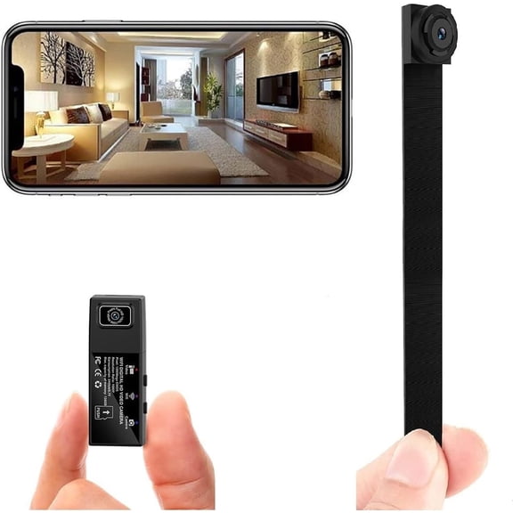 Mini Spy Camera,1080P WiFi, Portable Wireless Security Cameras Video Recorder IP Nanny Cam with DIY Extended Lens/Motion Detection for Indoor Outdoor Monito