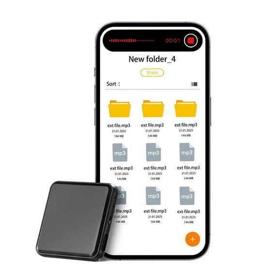 Mini Spy Recorder - Digital Voice Activated Recorder with Magnet, 128GB Audio Recording Device, Long Battery Life, Portable Listening Device for Lectures, Meetings, Interviews