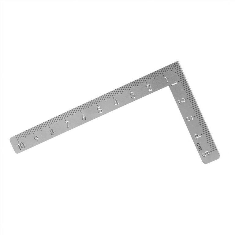 Auniwaig Right Angle Ruler 5.91 x 11.81 Stainless Steel Scale L Shape 90  Degree Square Layout Measuring Tool for Carpenter Engineer 1 pcs