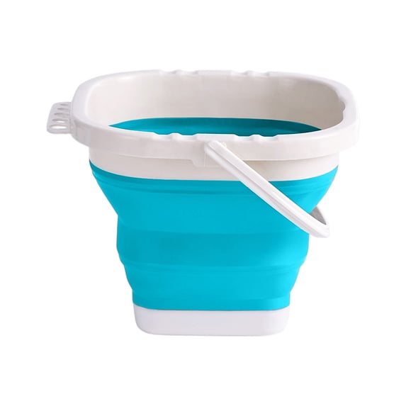 Mini Square Collapsible Plastic Bucket - Foldable Square Tub - Portable Fishing Water Pail - Space Saving Outdoor Water Pot