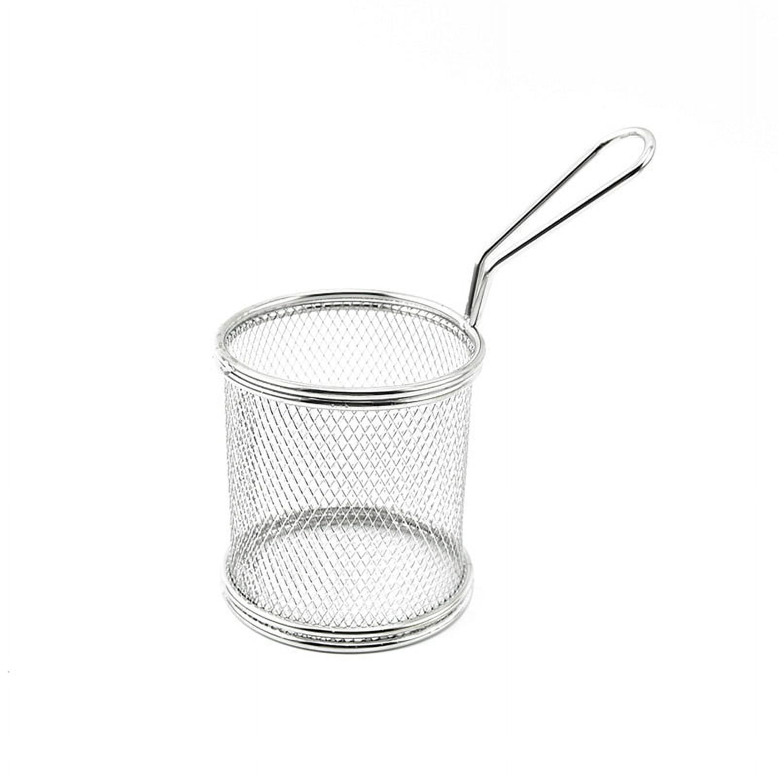 Mini Square Fry Basket Stainless Steel French Fries Holder Deep Fryer Baskets Square Mesh Food