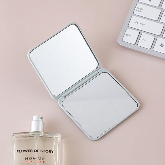 Mini Square Makeup Mirror Portable Double-sided Foldable Mirror Small Gift E5M9