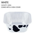 thumbnail image 1 of Mini Square Shaped Cake Pans with Lids,100 PCS 3.4 oz Disposable Cupcake Cup Mini Aluminum Foil Baking Cups Ramekins Muffin Cupcake Liners for Valentine Wedding Birthday Party, 1 of 2