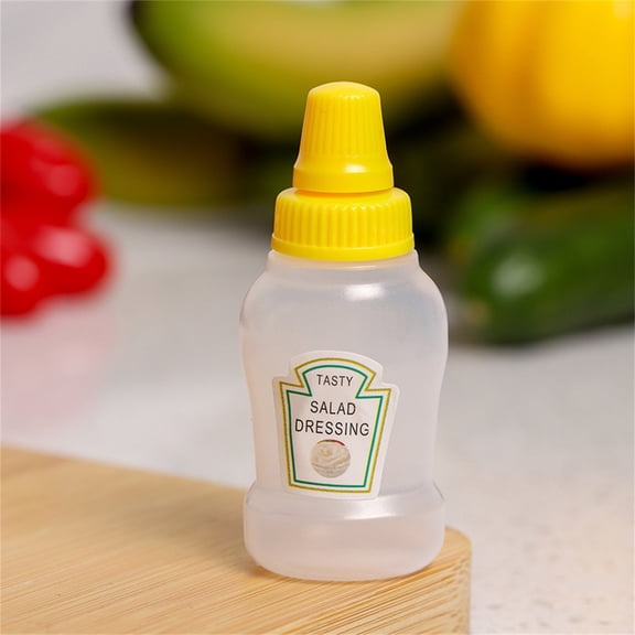 Mini Squeeze Condiment Bottle Leakproof Seasoning Storage Container Small Refillable Sauce Jar For Bbq Picnic Camping Lunch Box(Red-7.5Cm)
