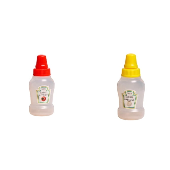 Mini Squeeze Condiment Bottles Leakproof Portable Travel Sauce Container for Bento Lunch Box Camping Picnic BBQ