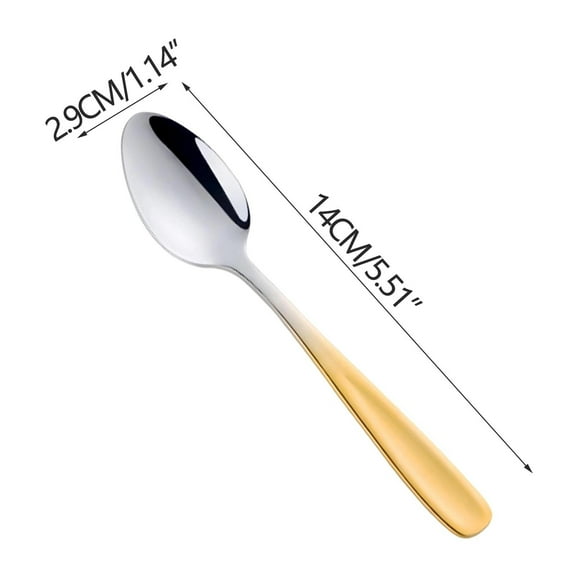 Mini Stainless Steel Colored Spoons, Cute Small Teaspoon Stirring Spoons, Youngster Dessert Spoons, Household Kitchen Small Utensils, Easy Clean Tableware for Daily Meals