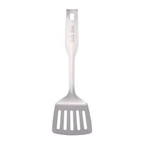Mini Stainless Steel Cooking Utensil, Polished Ladle Slotted, Durables RustProof Spatula with Ergonomic Handle, Space Saving for Kitchen