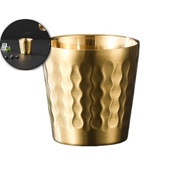 Mini Stainless Steel Cups, Metal Stackable Double Wall Small Insulated Portable Drinking Unbreakable Shatterproof Cups for Home Restaurant Camping Travelling