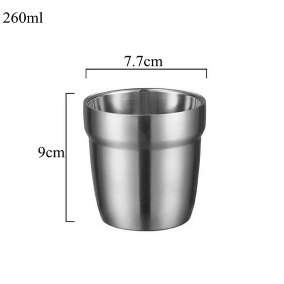Mini Stainless Steel Cups, Stackable 304 Stainless Steel Cups Double Wall Small Metal Insulated Drinking Cups for Home Restaurant Party Camping