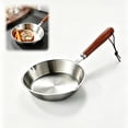 thumbnail image 1 of Mini Stainless Steel Frying Pan Skillet Non Stick, Small Egg Pan Compatible with Induction Cooktops, Fast Heating Ergonomic Wood Handle Cooking Pan for Home Kitchen Restaurant, 1 of 5