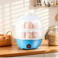 thumbnail image 1 of Mini Stainless Steel Household Double-Layer Egg Cooker, Breakfast Essential Small Electric Appliance, Quick & Easy Soft or Hard Boiled Egg Maker, Compact Home Kitchen Gadget, 5.7*7.28in, Sky Blue, 1 of 6