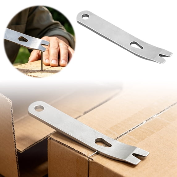 Mini Stainless Steel Pocket Pry Bar Crowbar, 3.03 Inch Multifunction EDC Tool Survival Opener, Compact Keychain Size for Everyday Carry, for Home Workshop Camping