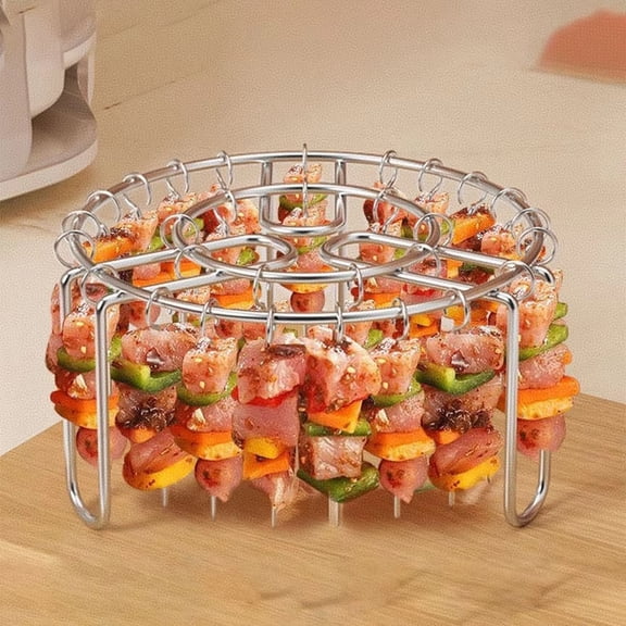 Mini Stainless Steel Vertical Grill Rack Detachable String Grill Vertical Barbecue Skewer Bracket